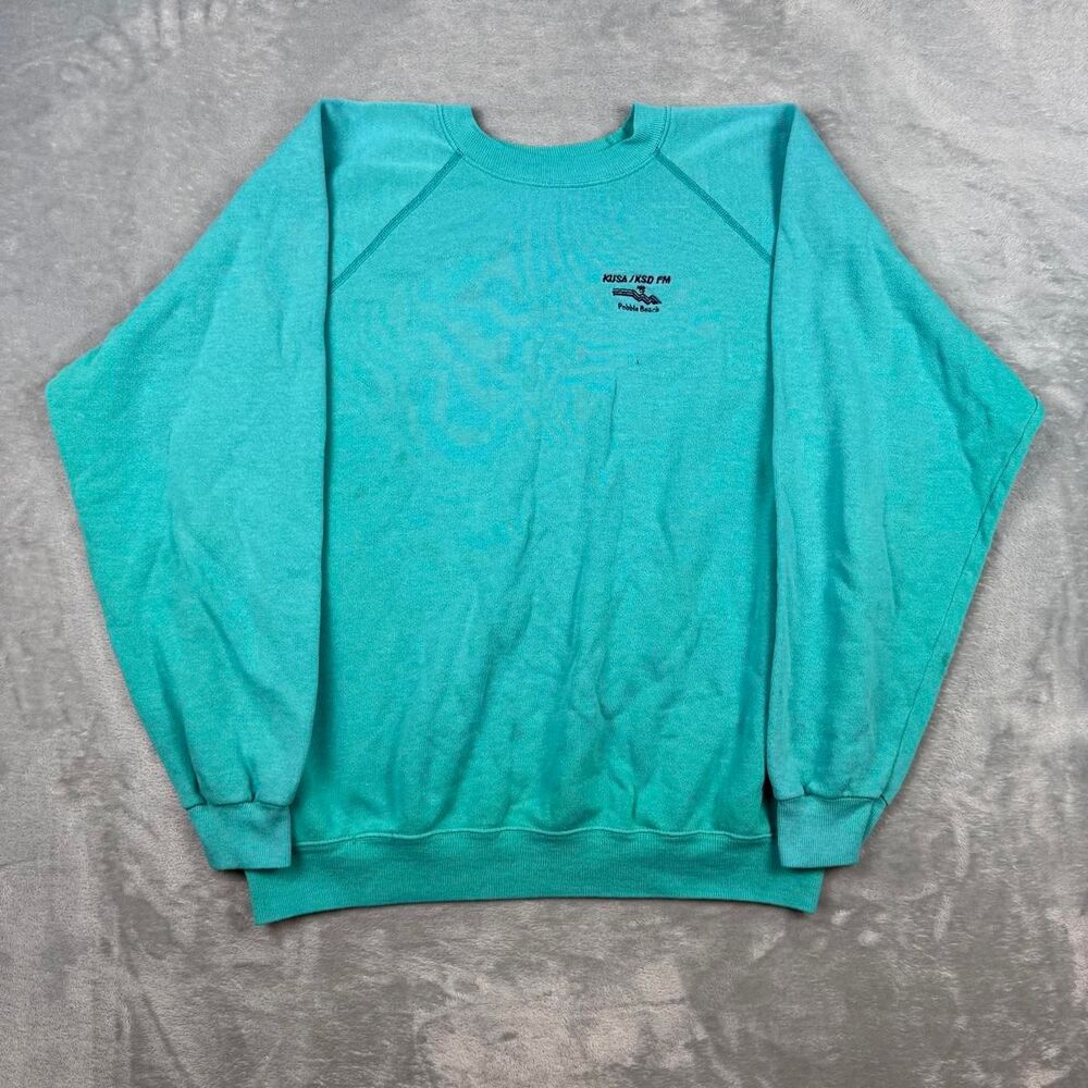 Hanes Men's Blue and Green Sweatshirt